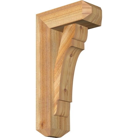 Olympic Craftsman Rough Sawn Bracket W/ Offset Brace, Western Red Cedar, 6W X 14D X 26H